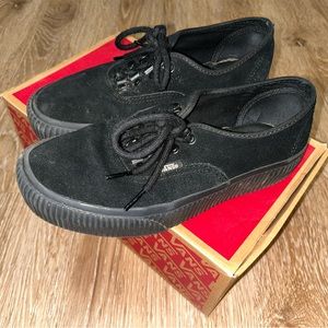 Black platform vans